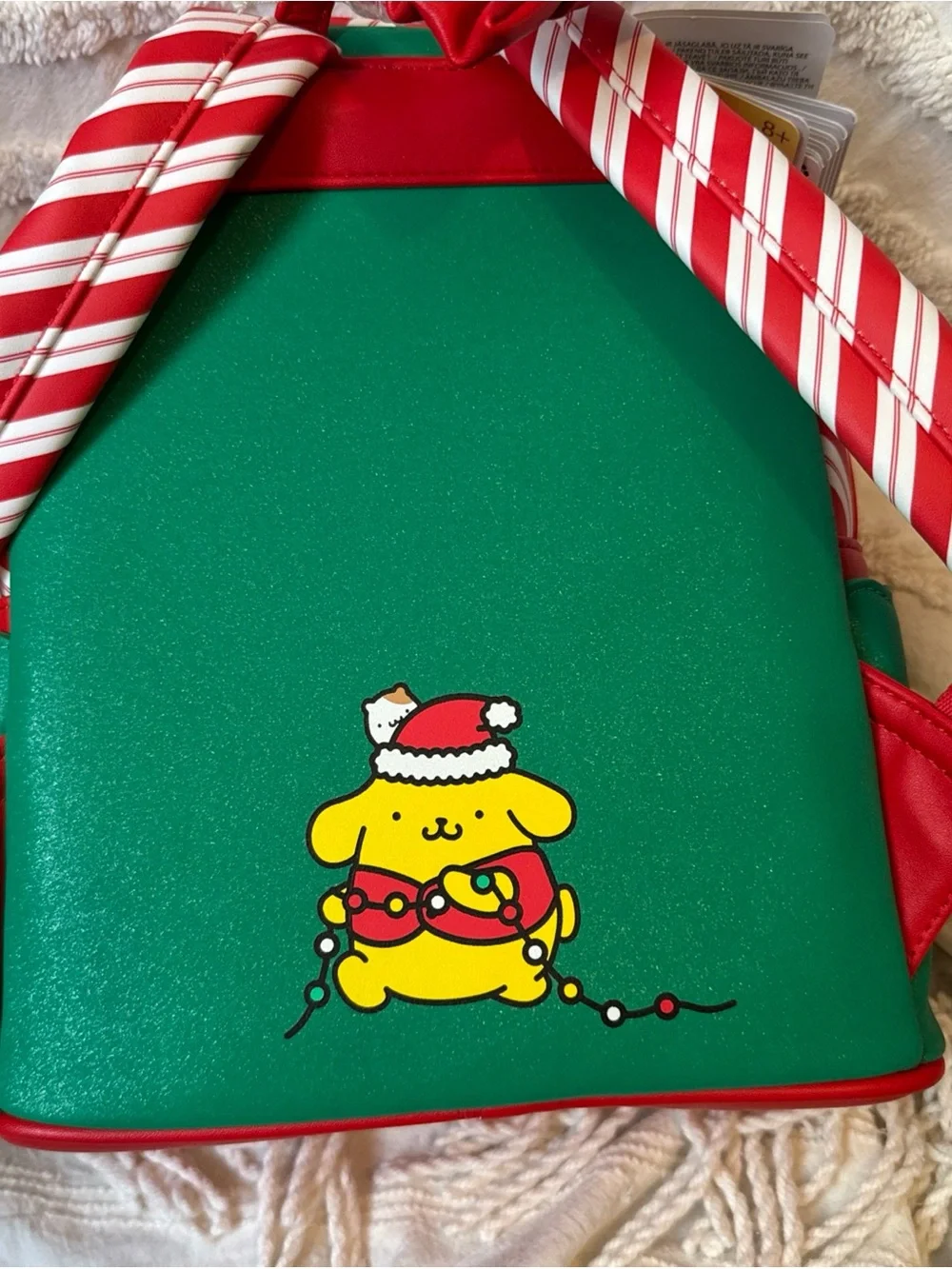 Loungefly Sanrio Exclusive Pompompurin Santa Hat Light Up Mini Backpack NWT